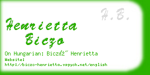 henrietta biczo business card
